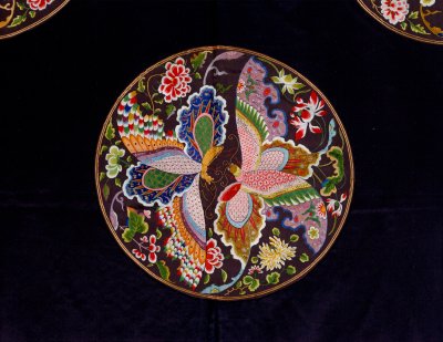 图片[4]-Stone Blue Satin Embroidery Eight Group Happy Meeting Jacket-China Archive